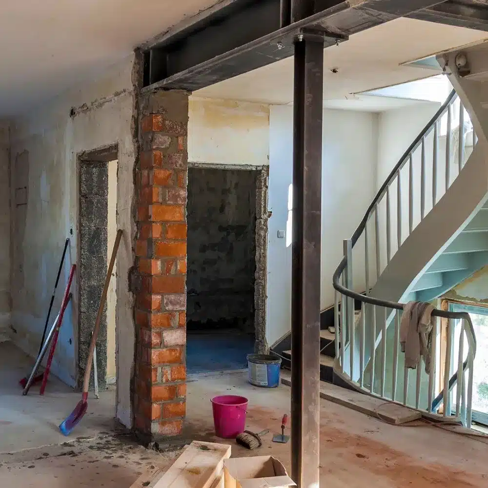 Architectural Services Scotland - Load bearing wall removal to open up a staircase and allow natural light